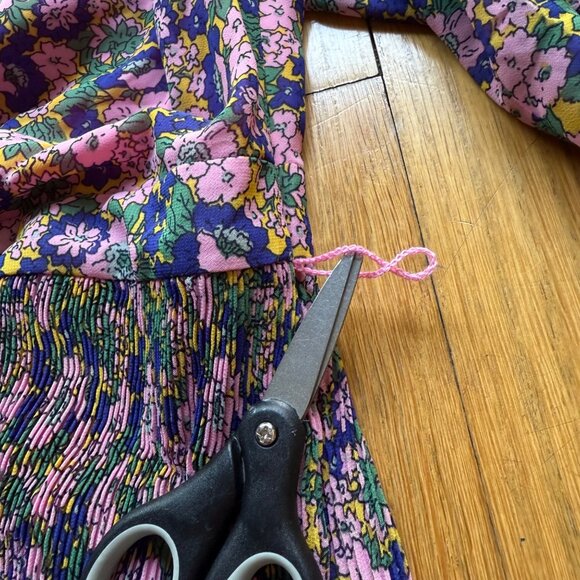 Boden Women's 6L Tall Floral Long-Sleeve Tiered Plisse Skirt Mini Dress - Picture 16 of 16